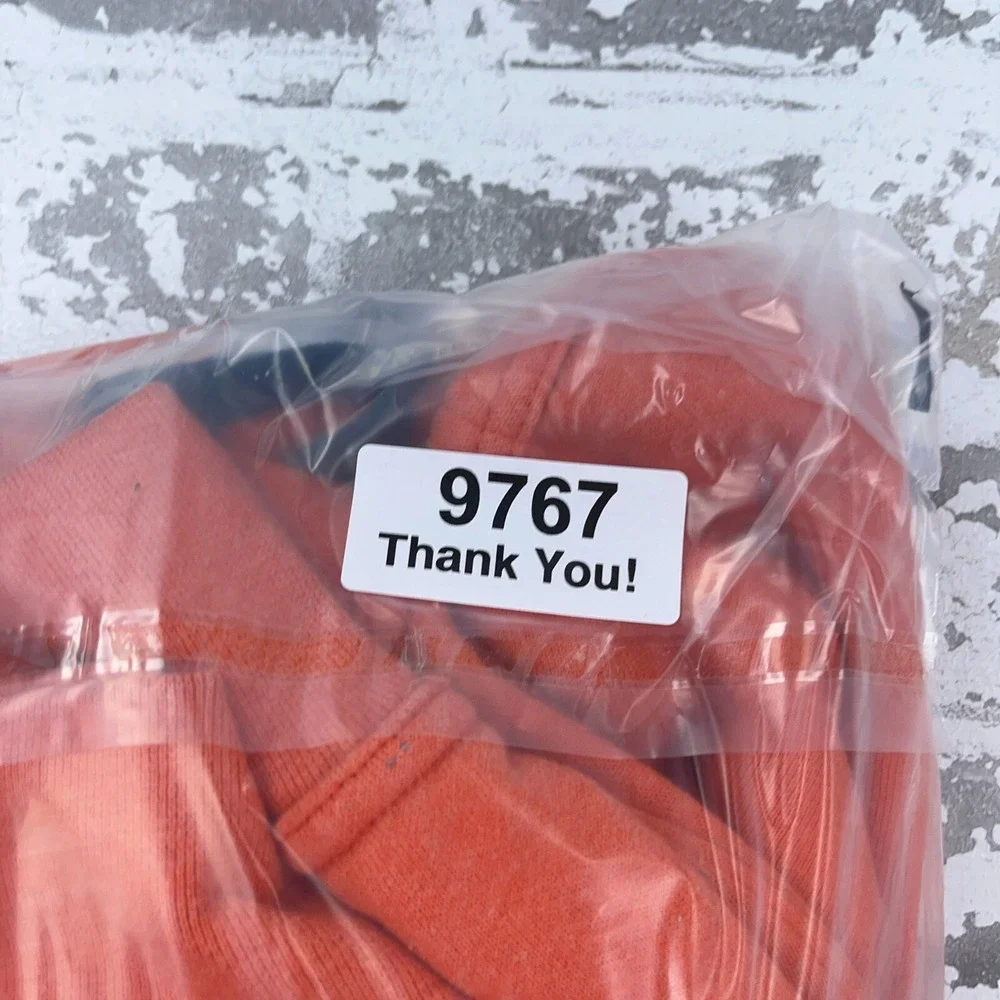 North Face Hoodie Men Small Orange Blue Sweatshirt Sweater Spell Out Outdoor A67
